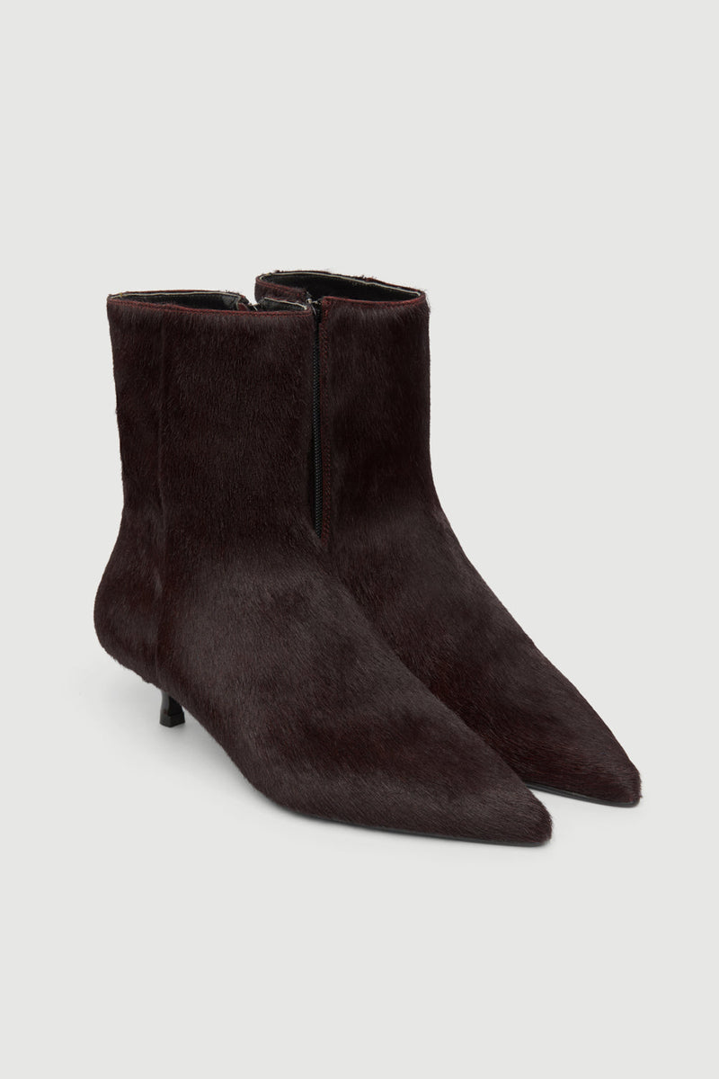 Bottines Paula - Cuir De Veau Bordeaux