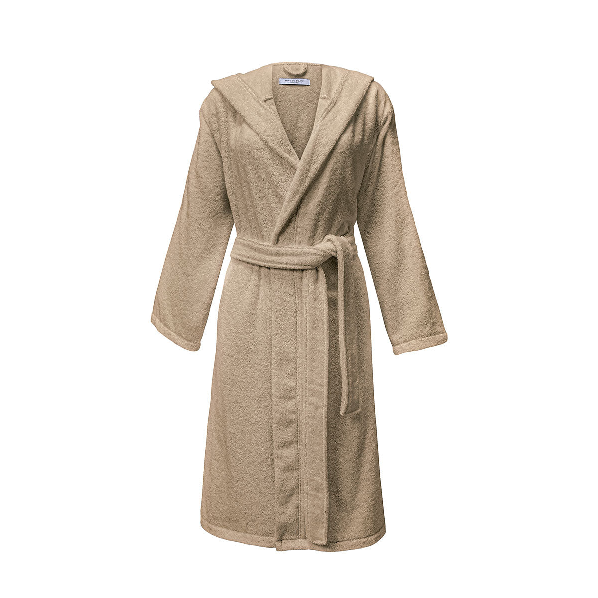 Esponja Lisa - Albornoz Con Capucha - Taupe