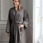 Nid d'Abeille - Bathrobe - Grey