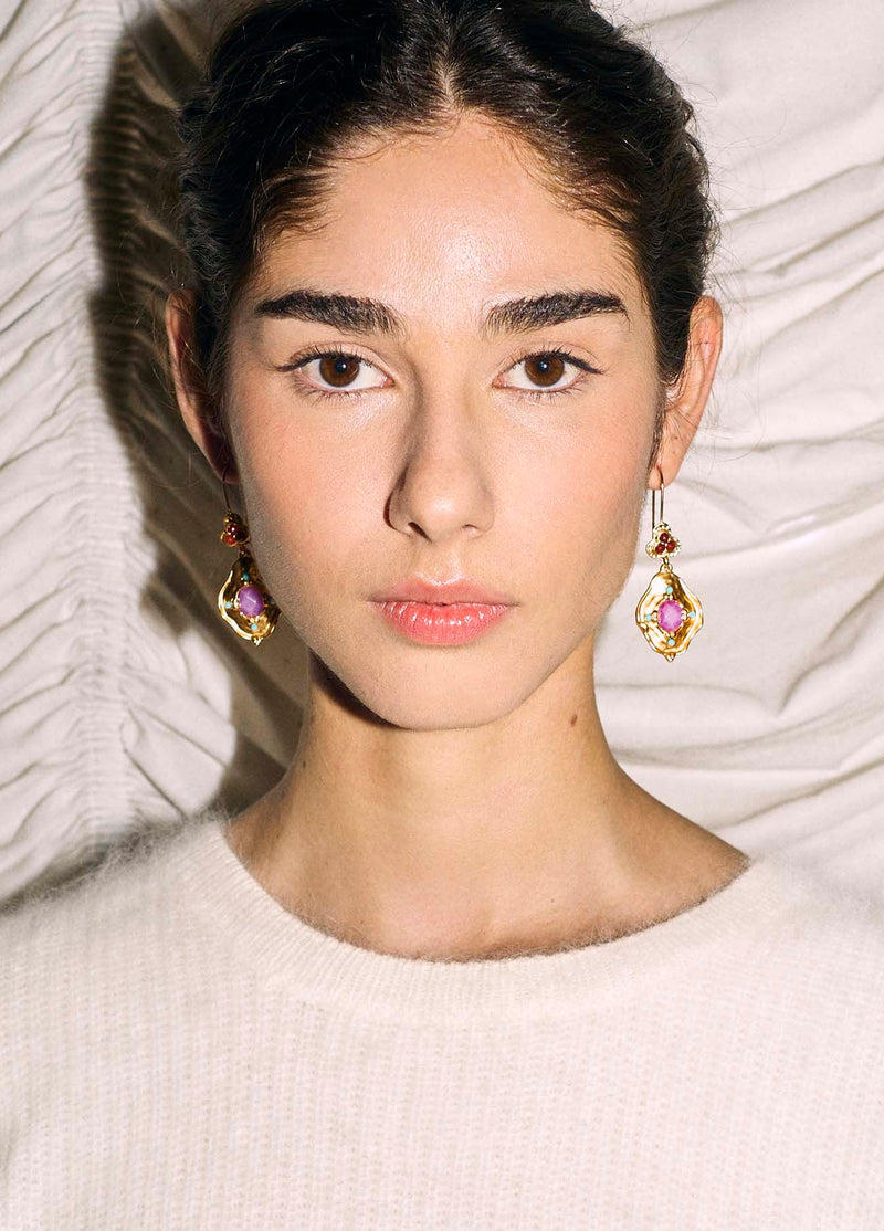 Boucles D'Oreilles Pitiusa Lila