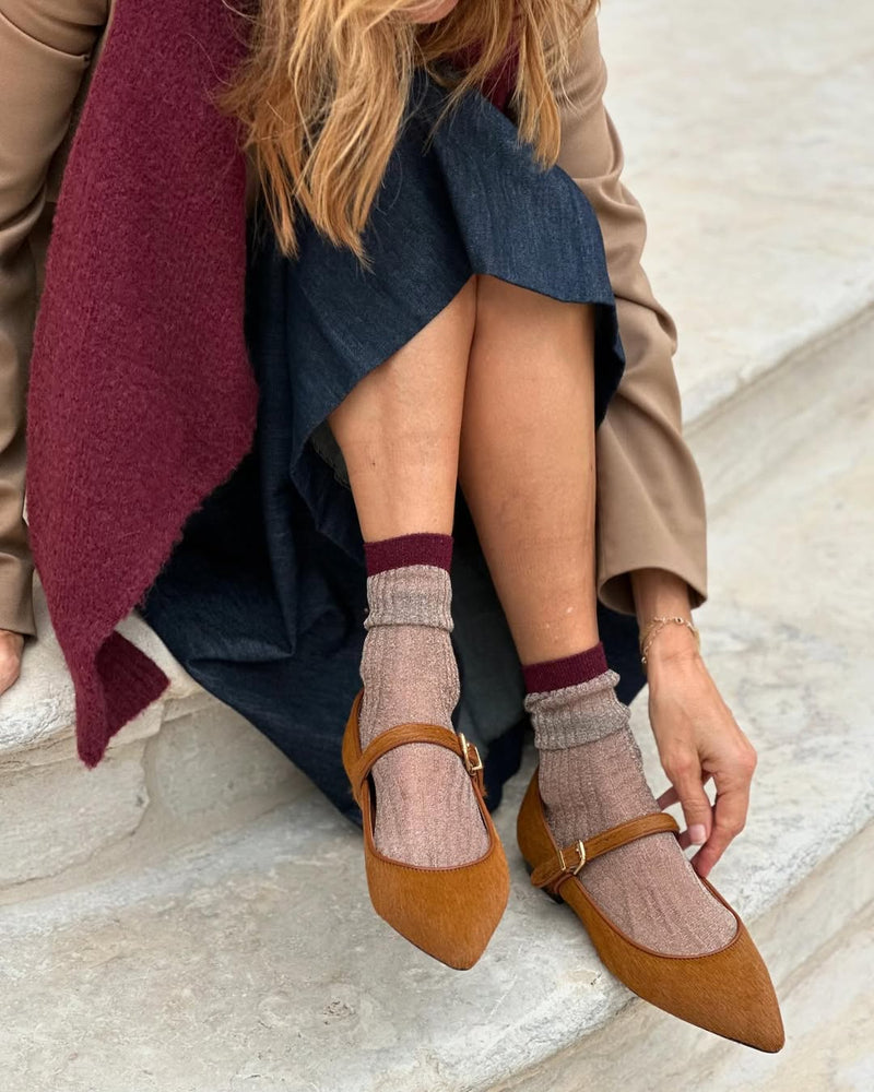 Mercedita Bailarina Pelo Becerro Camel