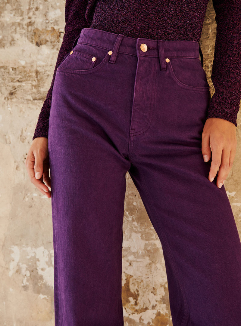 Jeans Droit Large Perrine - Violet