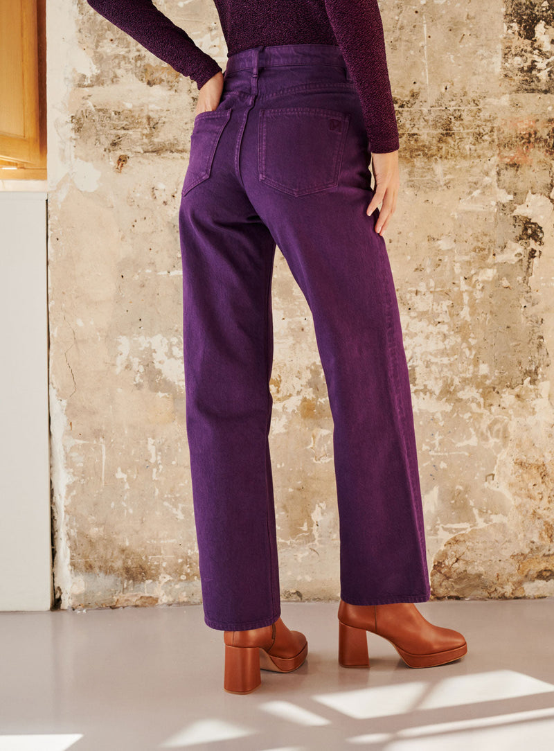 Jeans Droit Large Perrine - Violet