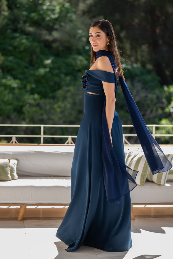 Robe Pétalo - Bleu Marine