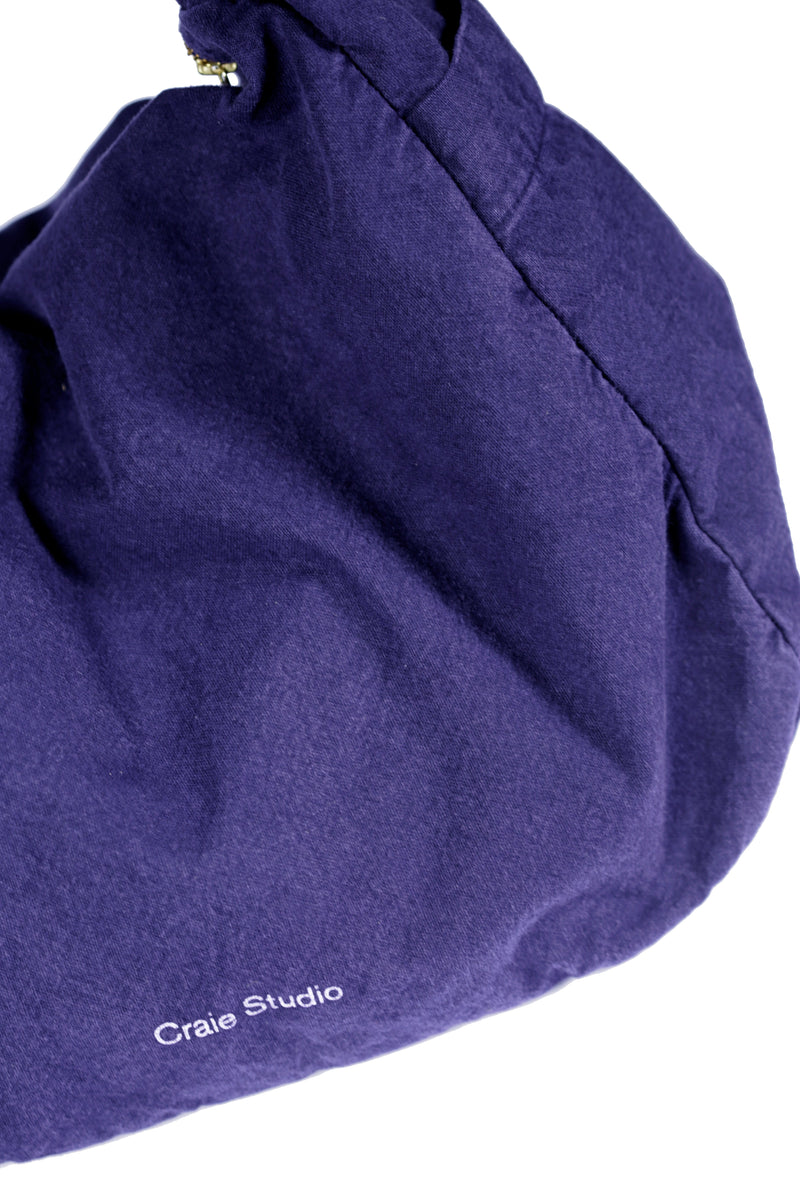 Petit Sac Hobo Coton Encre