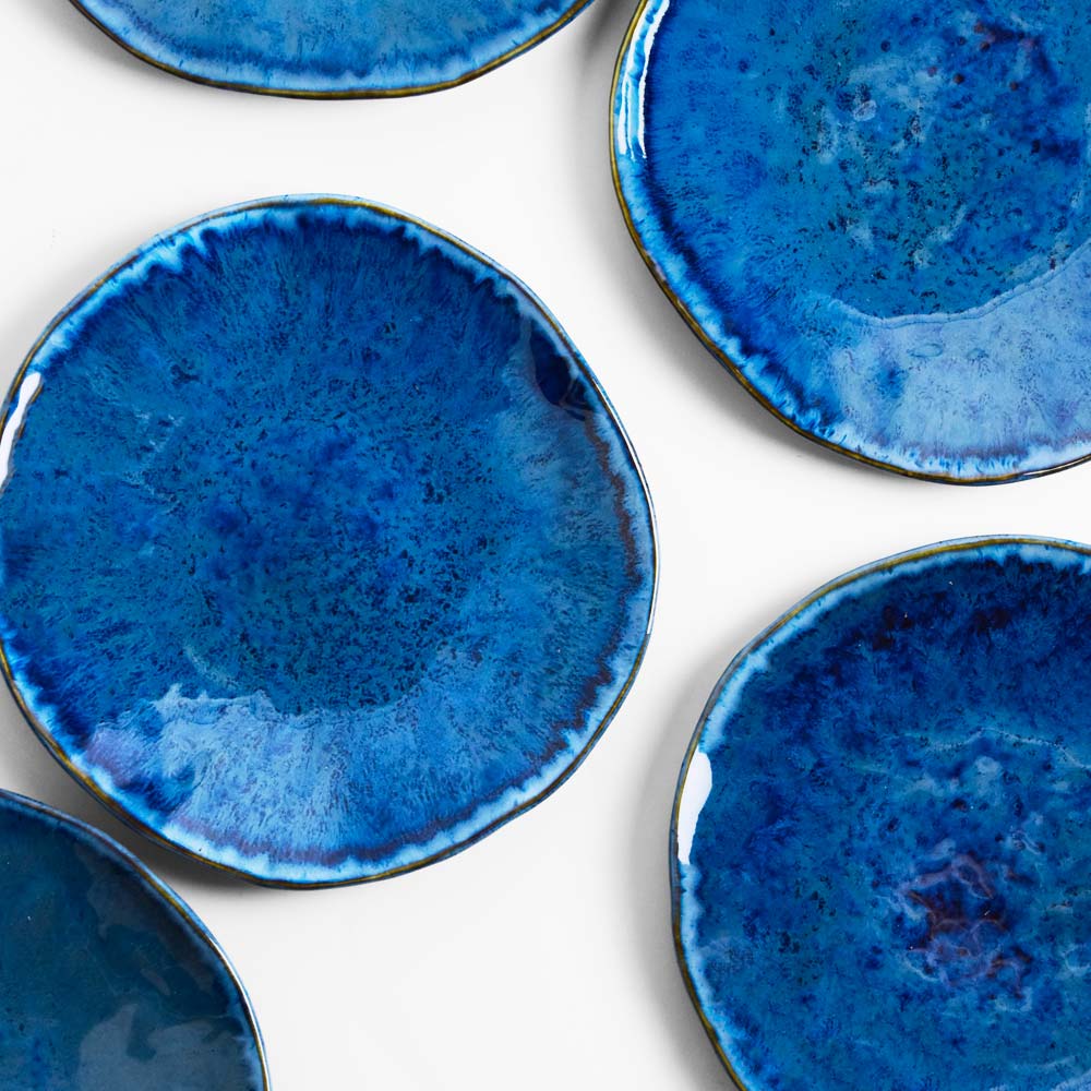 Plato Onda Pequeño | Azul abisal