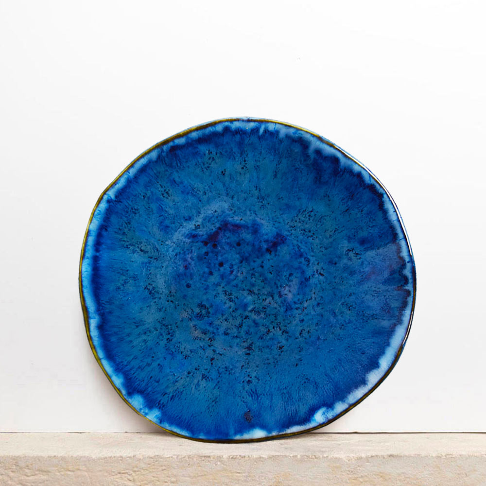 Plato Onda Pequeño | Azul abisal