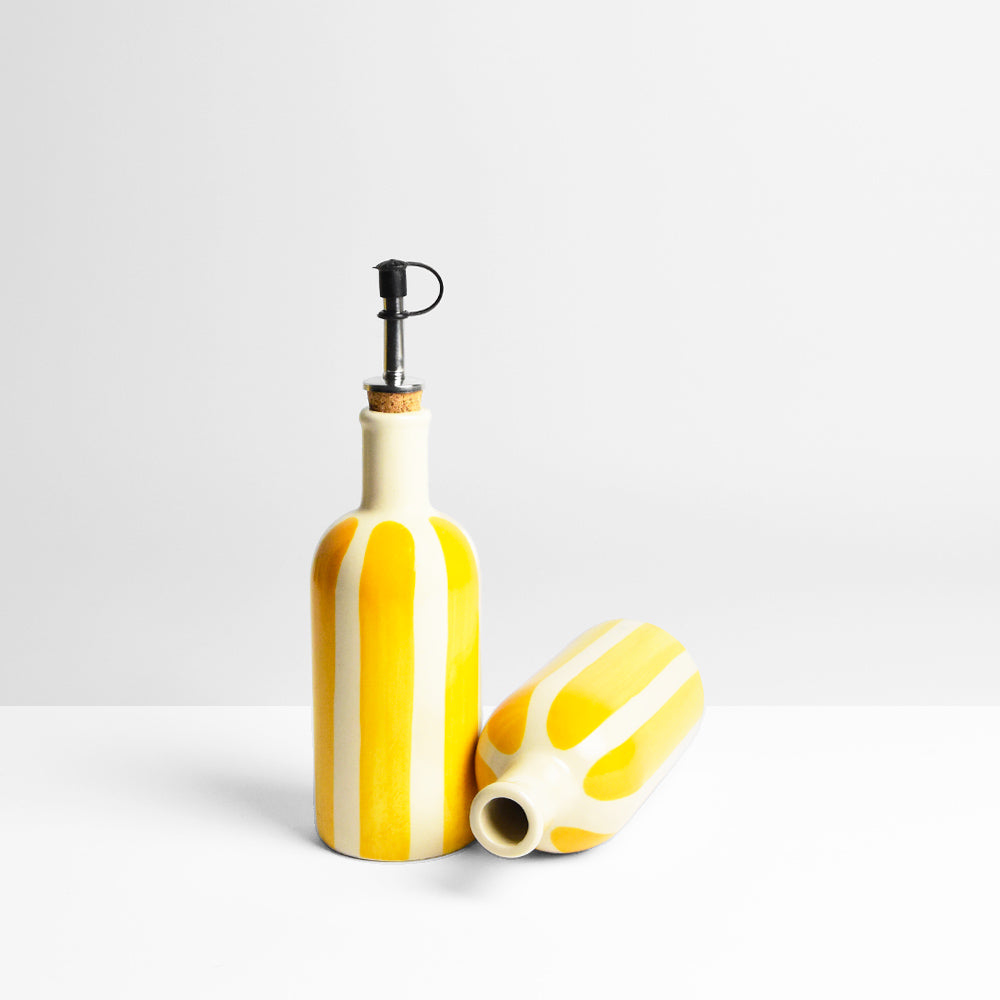 Botella de aceite pequeña - Linhas amarillas
