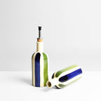 Botella de aceite pequeña | Linhas azules y verdes
