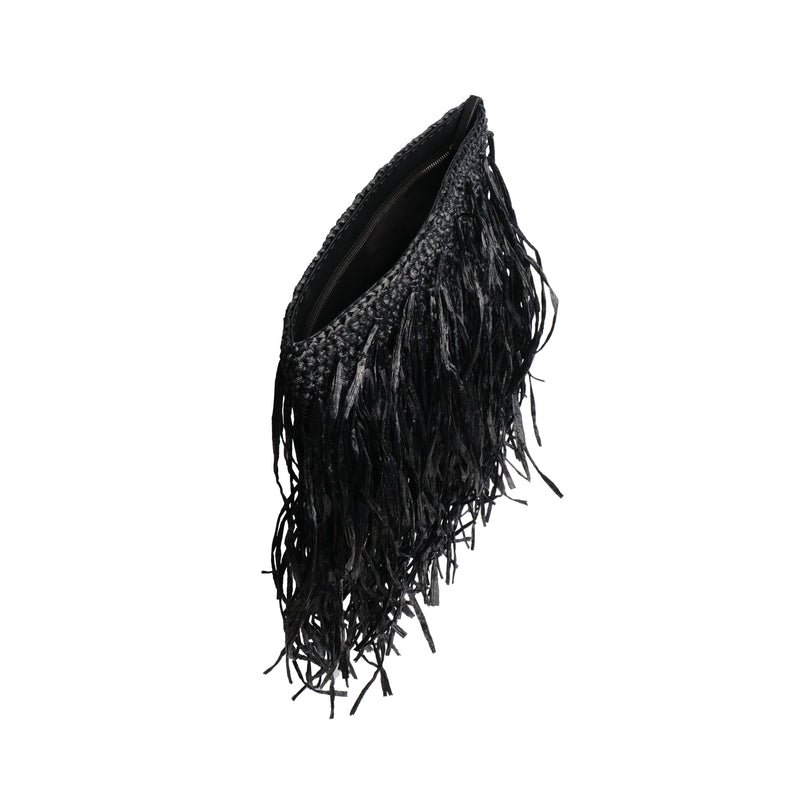 Phedora Black Clutch