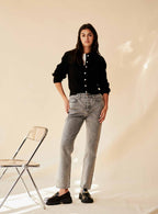 Phoebe Straight-Leg Jeans - Grey