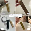 Pommeau de Douche Filtrant Blanc + 2 Filtres (4 Mois de Filtration)