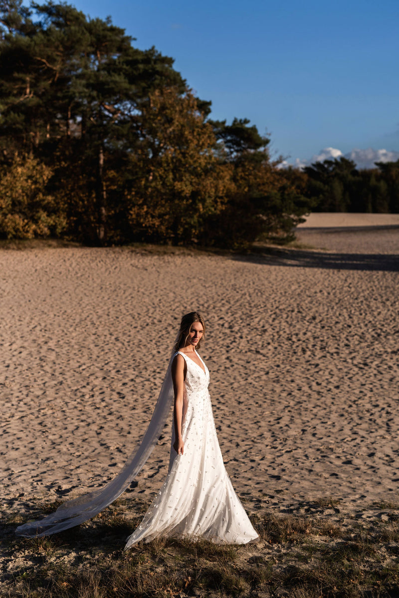 Robe Longue Trésor - Blanc Soie