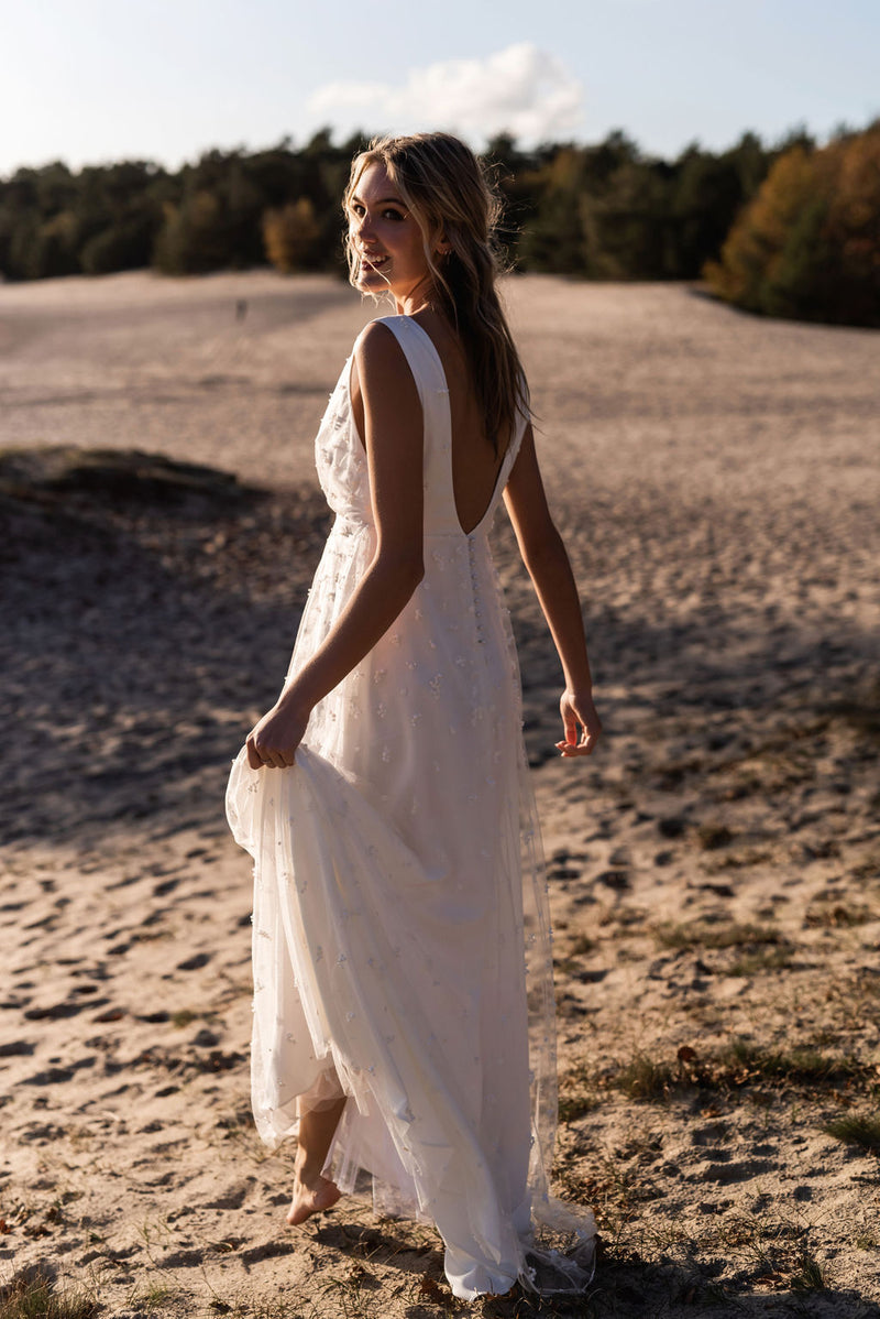 Robe Longue Trésor - Blanc Soie