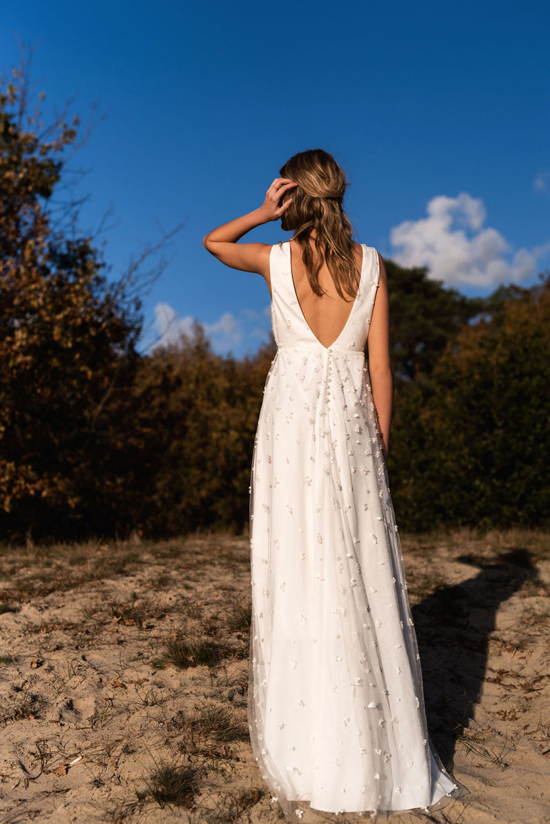 Robe Longue Trésor - Blanc Soie