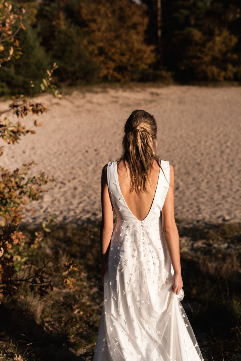 Robe Longue Trésor - Blanc Soie