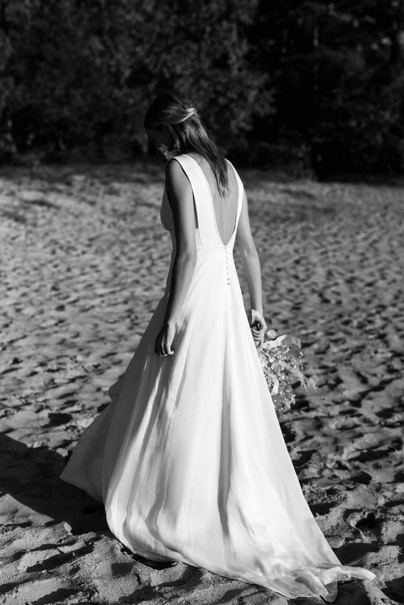 Robe Longue Paradis - Blanc Soie