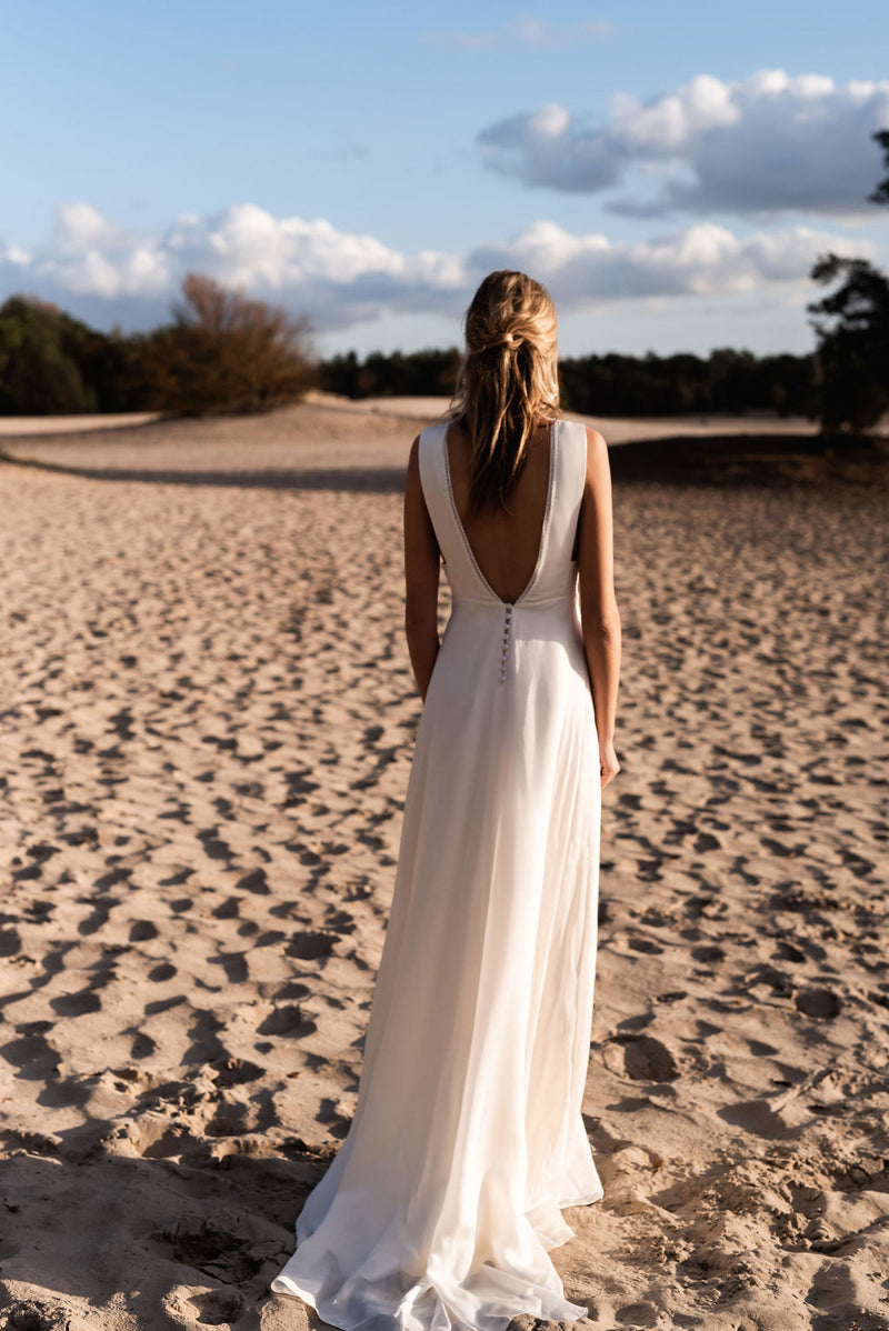 Robe Longue Paradis - Blanc Soie