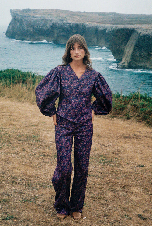 Elio Pants - Lilac Flowers