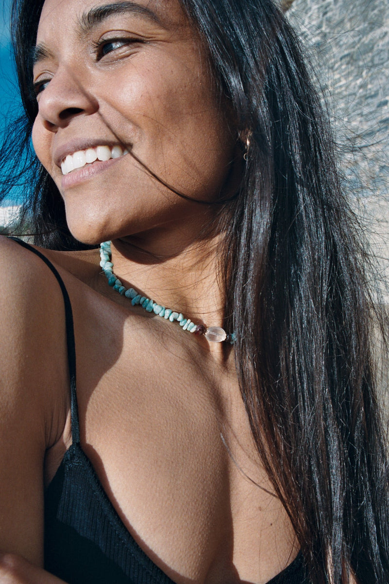 Le Collier Amazonite Et Quartz