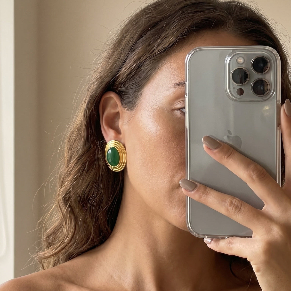 Pendientes Old Money Verde
