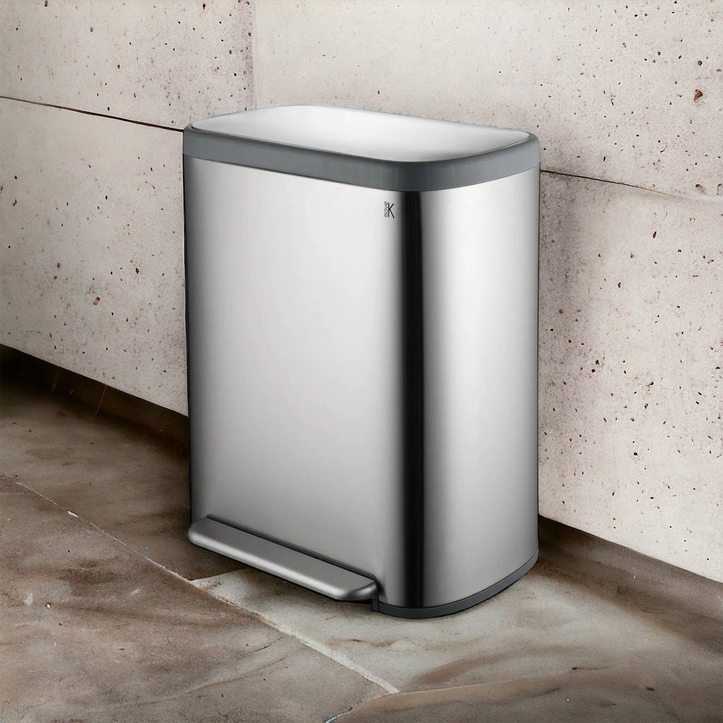 Empire Stainless Steel Sorting Bin - 60L - 2 Bins - Silver