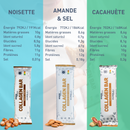 listes des ingrédients des 3 recettes des barres