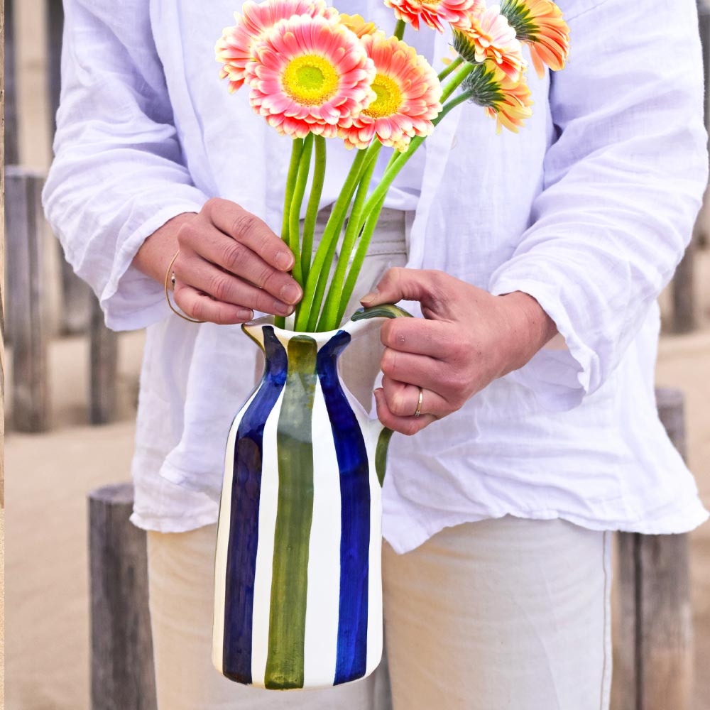 Pitcher - Blue & Green Linhas