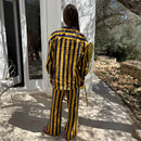 Blue And Yellow Stripes Pants