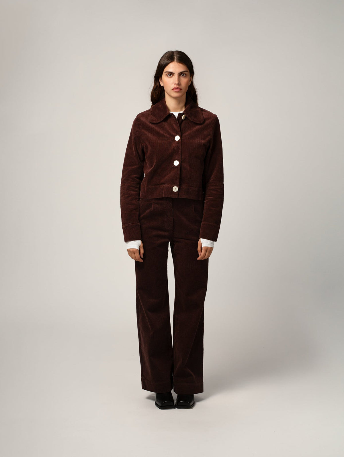 Pantalon Pince Femme Chocolat