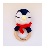 Sonajero de bebé de ganchillo personalizado