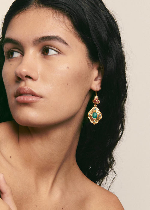 Boucles D'Oreilles Pitiusa Verde