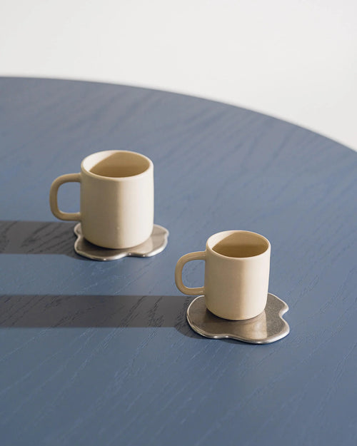 Lot De 4 Dessous De Verre Plama - Raw Aluminium