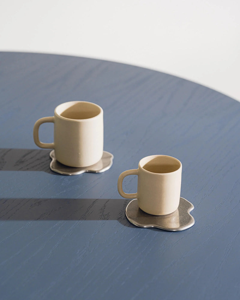 Lot De 4 Dessous De Verre Plama - Raw Aluminium