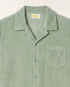 Short Sleeve Terry Cloth Shirt - Sage Green