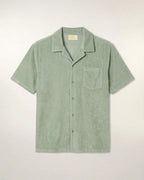 Short Sleeve Terry Cloth Shirt - Sage Green