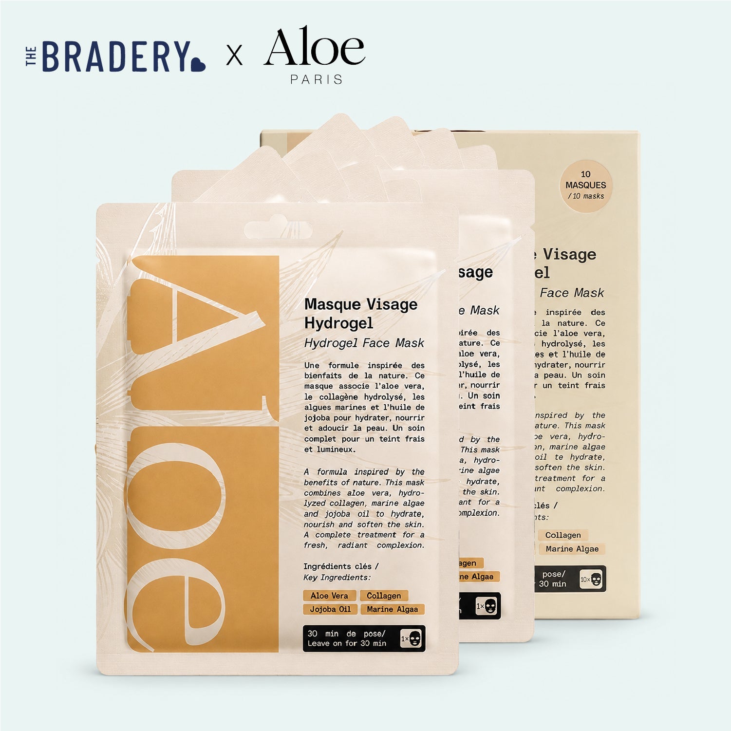 Kit de 10 masques visage hydrogel