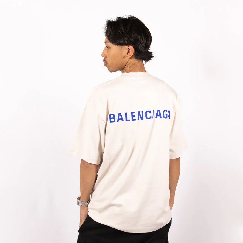 T-Shirt Logo - Balenciaga - Cream