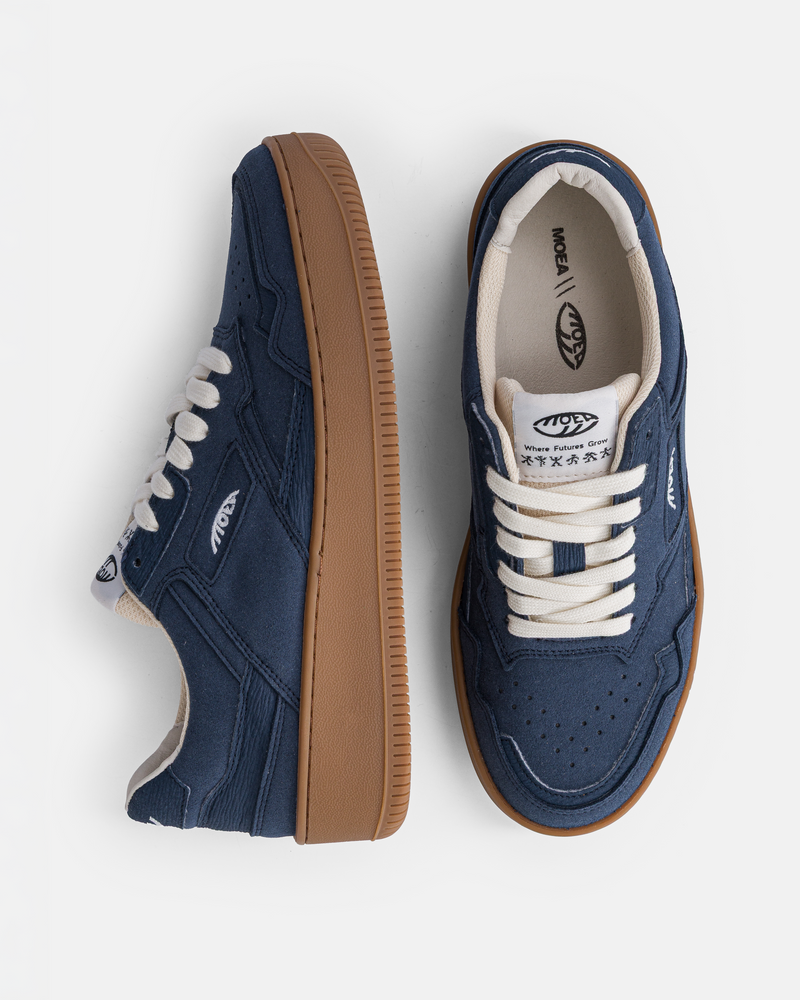 Baskets Origin - Full Blue Suede - Mushroom