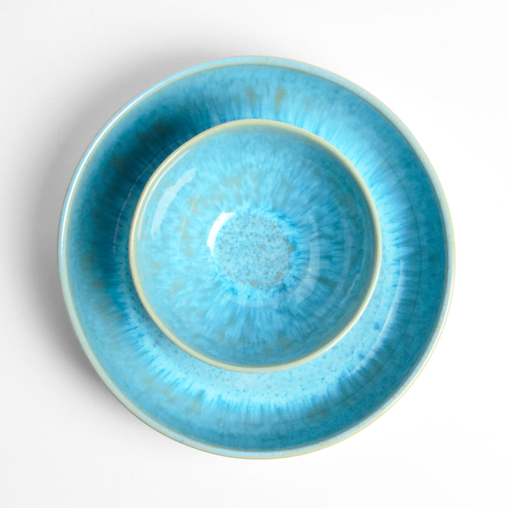 Round Serving Dish - Água Blue