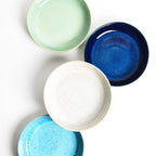 Plat De Service Rond - Bleu Odyssée