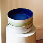 Plat De Service Rond - Bleu Odyssée