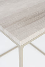 Stray - Side Table - Solid Marble - Gray Marble