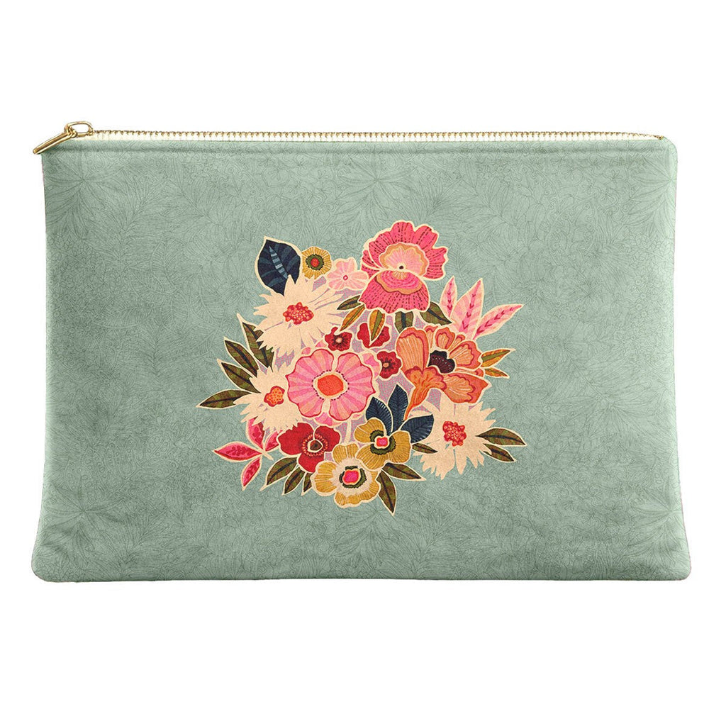 Pochette Velours 19X28 Cm Kimiko Celadon