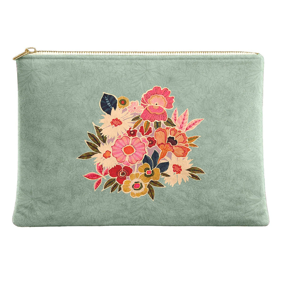 Pochette Velours 19X28 Cm Kimiko Celadon