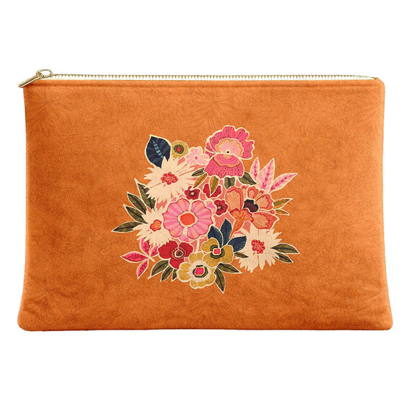 Kimiko - Pochette - Velours 19X28 Cm - Mandarine