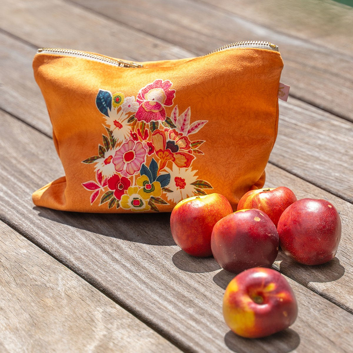 Pochette Velours 19X28 Cm Kimiko Mandarine
