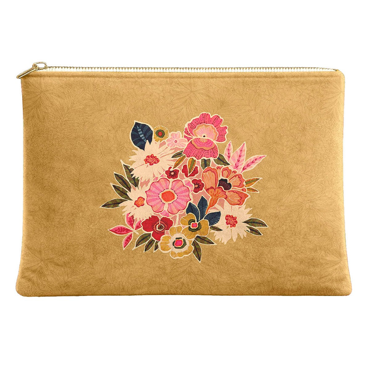 Pochette Velours 19X28 Cm Kimiko Ocre