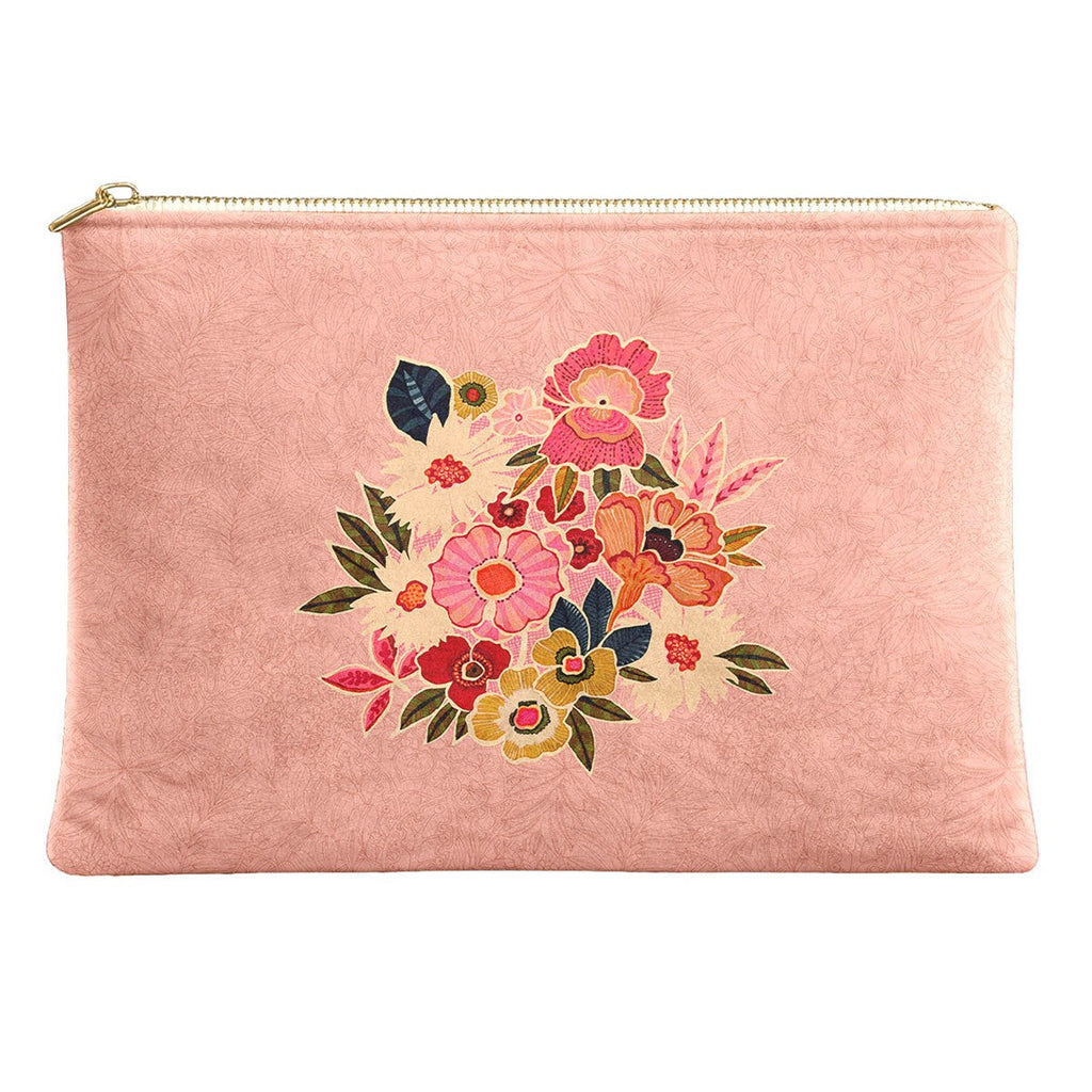 Pochette Velours 19X28 Cm Kimiko Rose