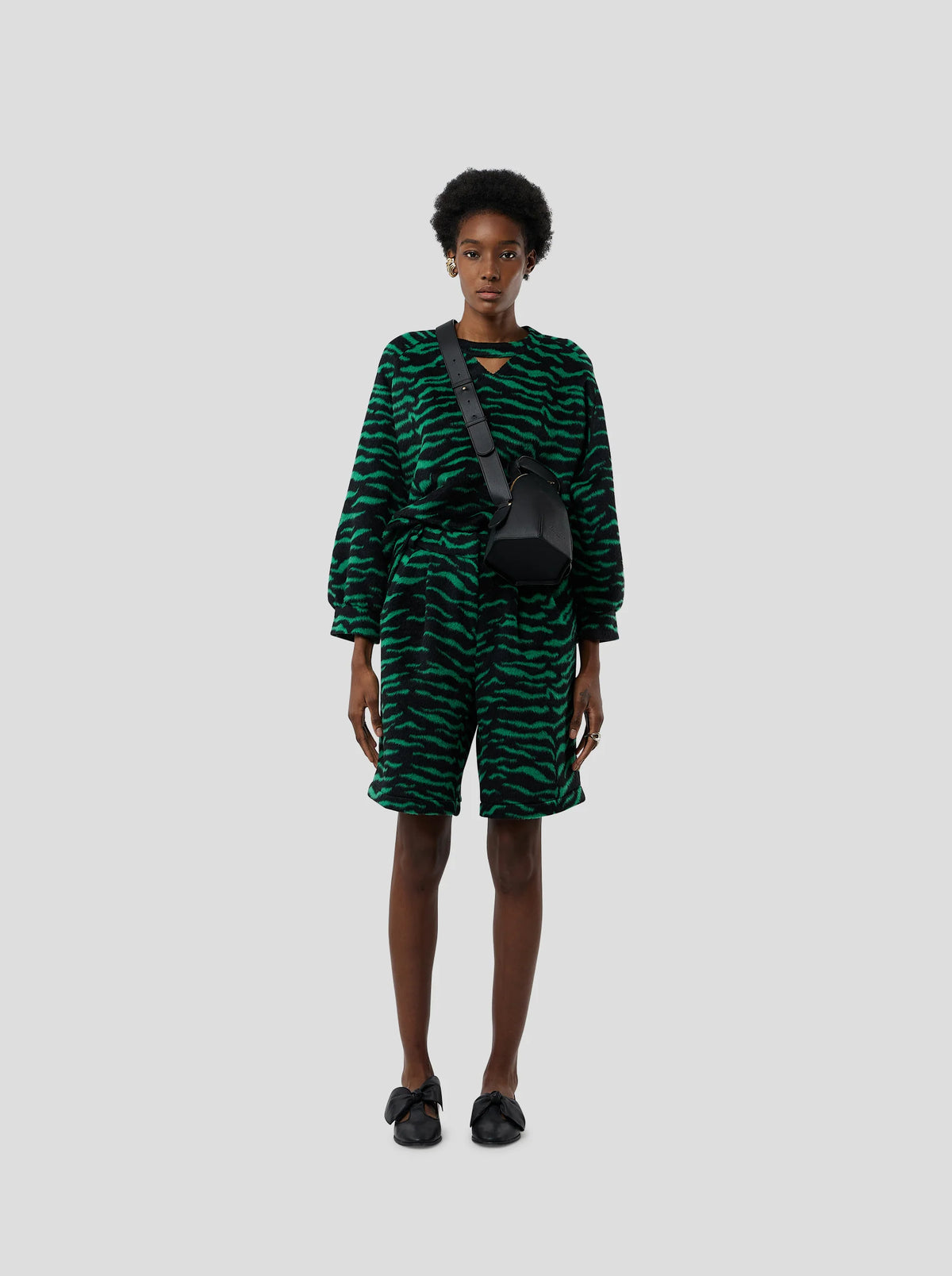 Pull Brooklyn In Forest Green Zebra Wool
